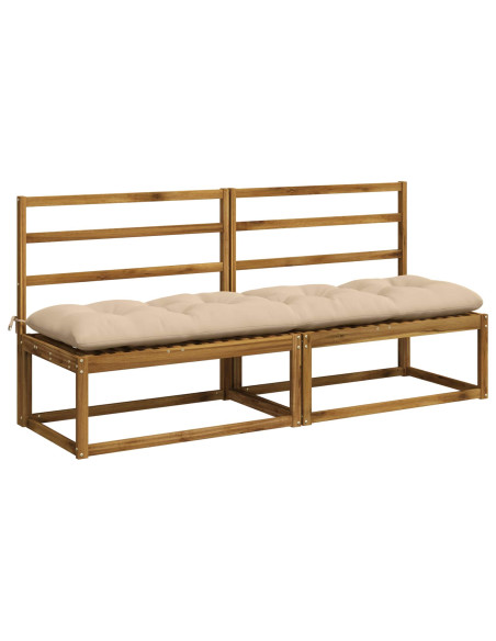 Cuscini per Panchina VIANEN 2 pz 100% Poliestere Crema