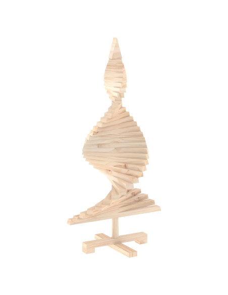 Albero di Natale in legno KOTKA 90 cm Legno Massello di Pino