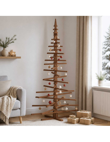 Albero di Natale in legno KOTKA 210 cm Legno Massello di Pino