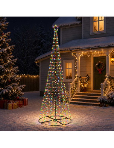 Albero di Natale LED a spirale con base EKENAS 300 cm 475 LED