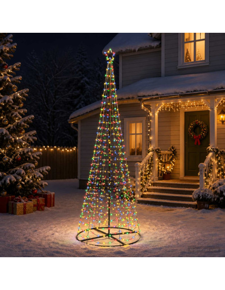 Albero di Natale LED a spirale con base EKENAS 300 cm 475 LED