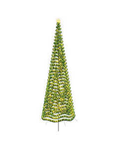 Albero di Natale a LED in tinsel con picchetto EKENAS 500 cm 2