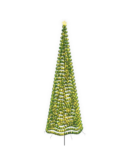 Albero di Natale a LED in tinsel con picchetto EKENAS 500 cm