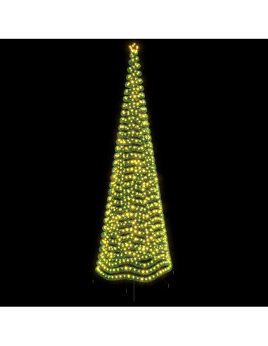 Albero di Natale a LED in tinsel con picchetto EKENAS 500 cm