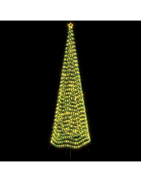 Albero di Natale a LED in tinsel con picchetto EKENAS 500 cm