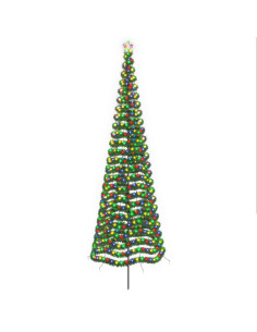 Albero di Natale a LED in tinsel con picchetto EKENAS 400 cm 2
