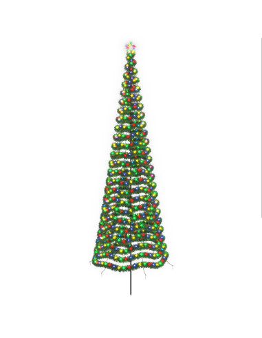 Albero di Natale a LED in tinsel con picchetto EKENAS 400 cm