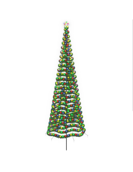 Albero di Natale a LED in tinsel con picchetto EKENAS 400 cm