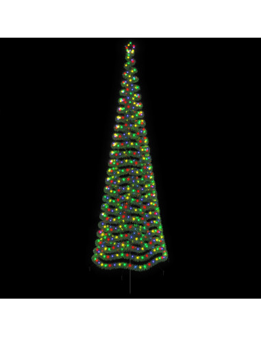Albero di Natale a LED in tinsel con picchetto EKENAS 400 cm