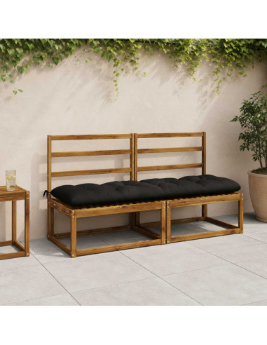 Cuscini per Panchina VIANEN 2 pz 100% Poliestere Nero