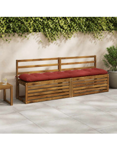 Cuscini per Panchina VIANEN 2 pz 100% Poliestere Rosso