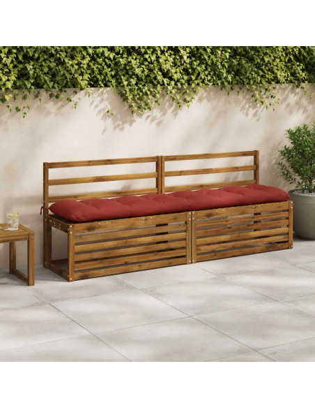 Cuscini per Panchina VIANEN 2 pz 100% Poliestere Rosso