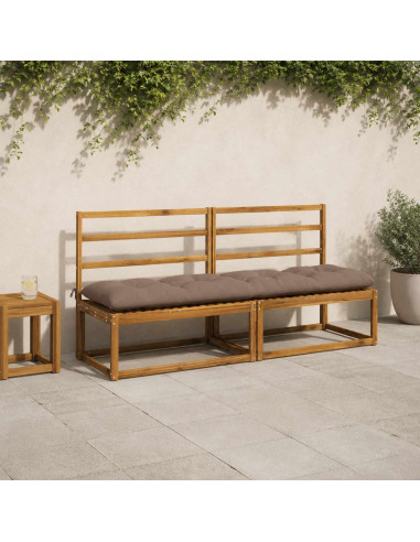 Cuscini per Panchina VIANEN 2 pz 100% Poliestere Tortora