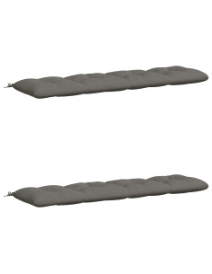Cuscini per Panchina VIANEN 2 pz 100% Poliestere Grigio 2