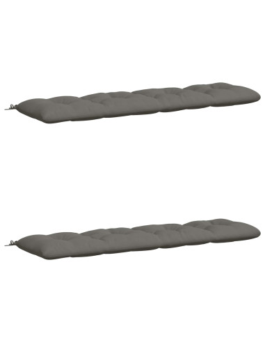 Cuscini per Panchina VIANEN 2 pz 100% Poliestere Grigio