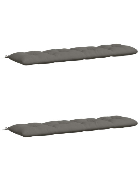 Cuscini per Panchina VIANEN 2 pz 100% Poliestere Grigio
