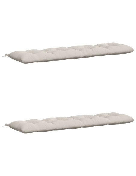 Cuscini per Panchina VIANEN 2 pz 100% Poliestere Bianco