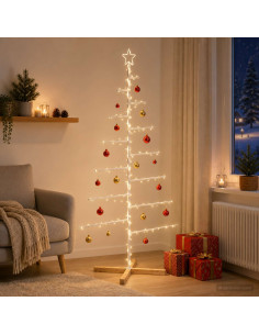 Albero di Natale in metallo con supporto KUOPIO 180 cm Acciaio