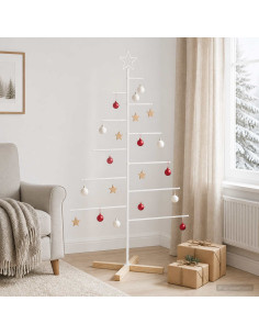 Albero di Natale in metallo con supporto KUOPIO 150 cm Acciaio