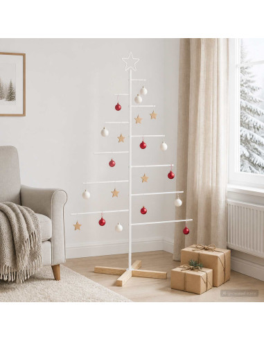 Albero di Natale in metallo con supporto KUOPIO 150 cm Acciaio