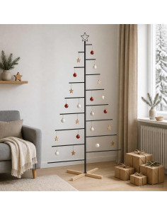 Albero di Natale in metallo con supporto KUOPIO 210 cm Acciaio