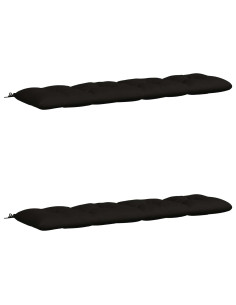Cuscini per Panchina VIANEN 2 pz 100% Poliestere Nero 2