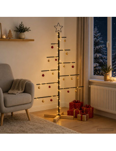 Albero di Natale in metallo con supporto KUOPIO 125 cm Acciaio