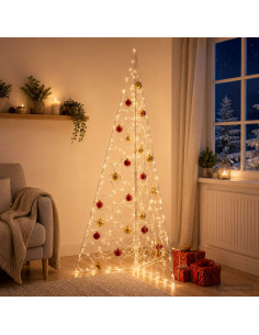 Albero di Natale in metallo KUOPIO 210 cm Acciaio Bianco