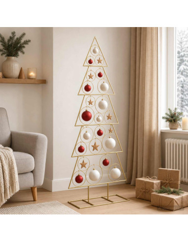 Albero di Natale in metallo con supporto KUOPIO 150 cm Acciaio