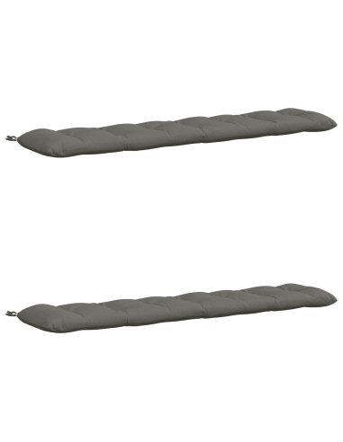Cuscini per Panchina VIANEN 2 pz 100% Poliestere Grigio