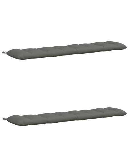 Cuscini per Panchina VIANEN 2 pz 100% Poliestere Grigio