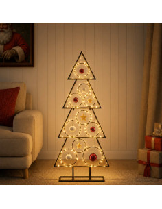 Albero di Natale in metallo con supporto KUOPIO 90 cm Acciaio