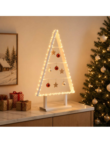 Albero di Natale in metallo KUOPIO 60 cm Acciaio Bianco