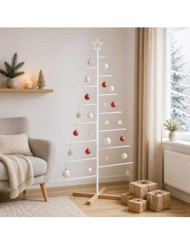 Albero di Natale in metallo con supporto KUOPIO 180 cm Acciaio