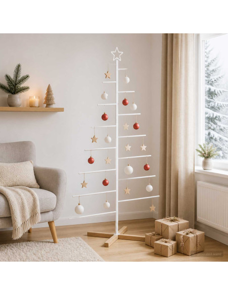 Albero di Natale in metallo con supporto KUOPIO 180 cm Acciaio