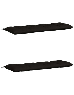 Cuscini per Panchina VIANEN 2 pz 100% Poliestere Nero 2