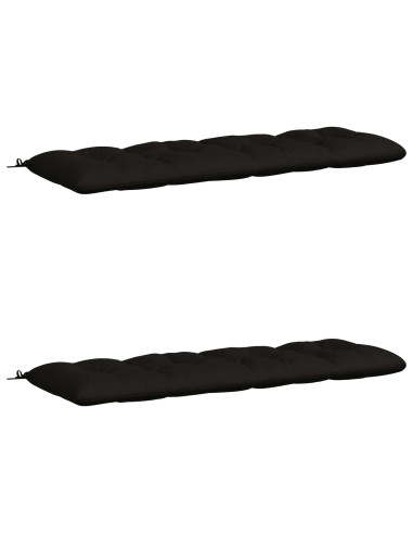 Cuscini per Panchina VIANEN 2 pz 100% Poliestere Nero
