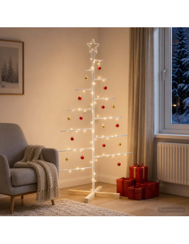 Albero di Natale in metallo con supporto KUOPIO 150 cm Acciaio