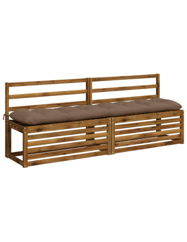 Cuscini per Panchina VIANEN 2 pz 100% Poliestere Tortora