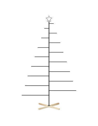 Albero di Natale in metallo con supporto KUOPIO 210 cm Acciaio
