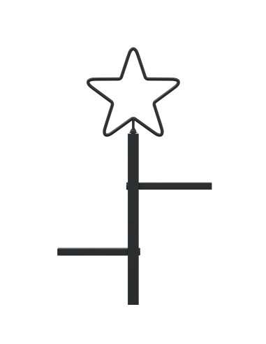 Albero di Natale in metallo con supporto KUOPIO 210 cm Acciaio