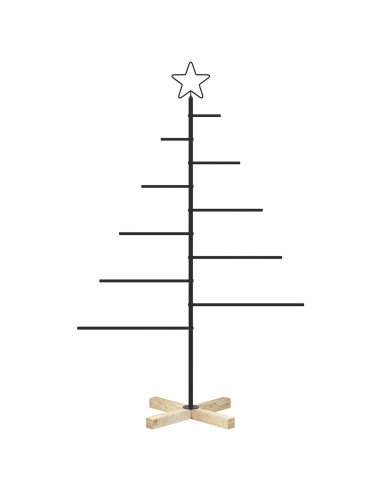 Albero di Natale in metallo con supporto KUOPIO 125 cm Acciaio