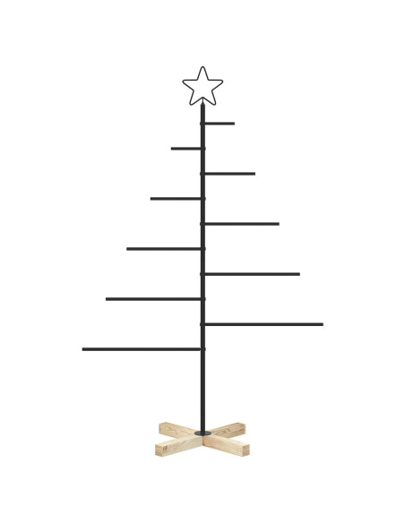 Albero di Natale in metallo con supporto KUOPIO 125 cm Acciaio