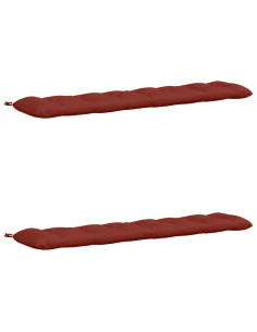 Cuscini per Panchina VIANEN 2 pz 100% Poliestere Rosso 2