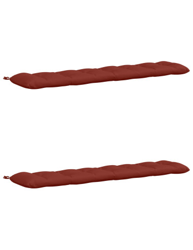 Cuscini per Panchina VIANEN 2 pz 100% Poliestere Rosso