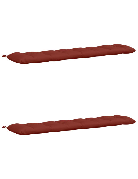 Cuscini per Panchina VIANEN 2 pz 100% Poliestere Rosso