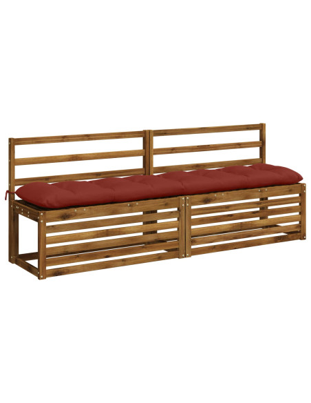 Cuscini per Panchina VIANEN 2 pz 100% Poliestere Rosso