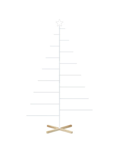 Albero di Natale in metallo con supporto KUOPIO 210 cm Acciaio