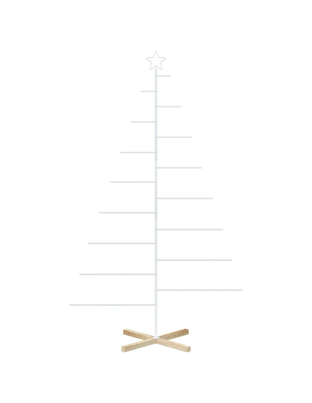 Albero di Natale in metallo con supporto KUOPIO 210 cm Acciaio