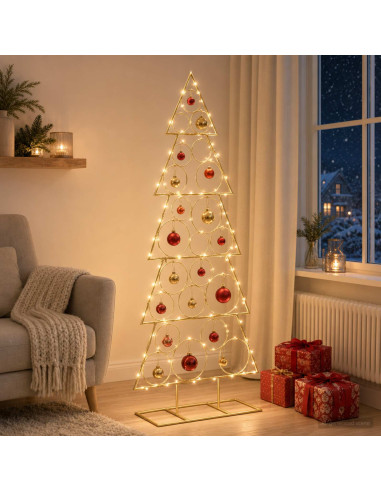 Albero di Natale in metallo con supporto KUOPIO 150 cm Acciaio